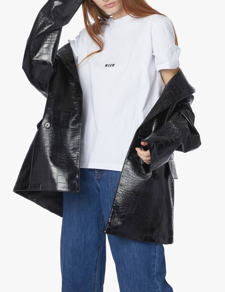 MSGM T-shirt Con Logo Girocollo In Cotone