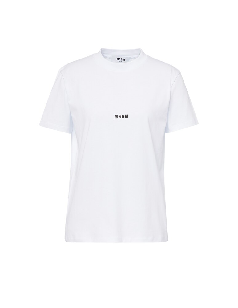 MSGM T-shirt Con Logo Girocollo In Cotone