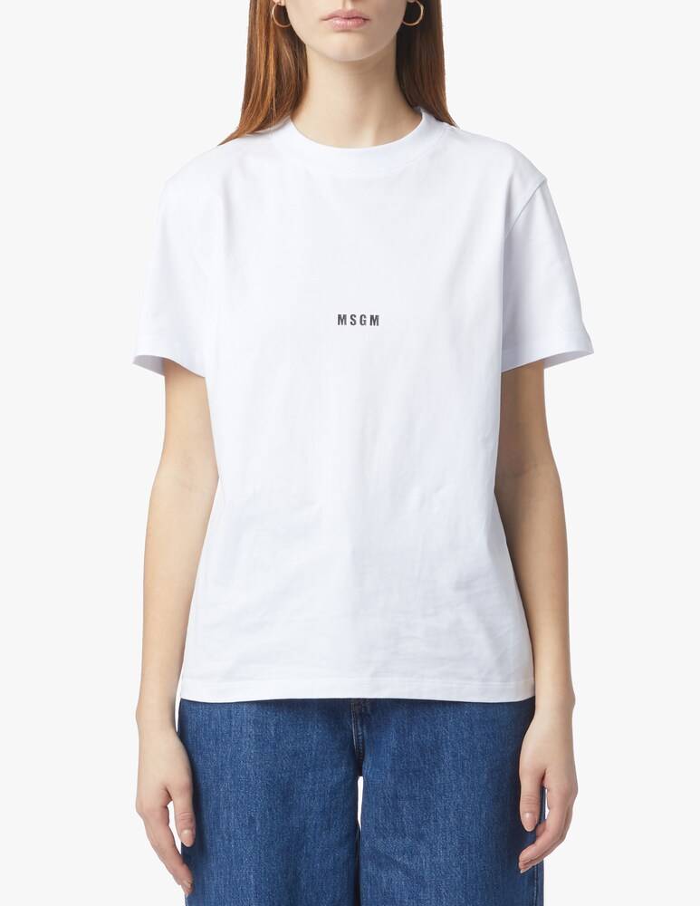 MSGM T-shirt con logo girocollo in cotone