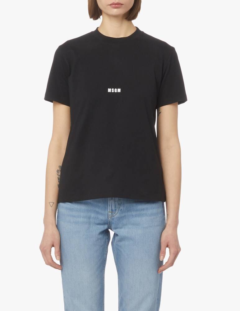 MSGM T-shirt con logo girocollo in cotone
