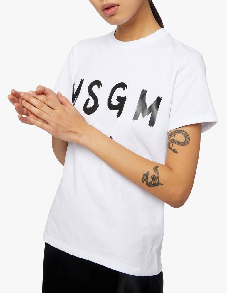 MSGM T-shirt In Cotone Con Logo