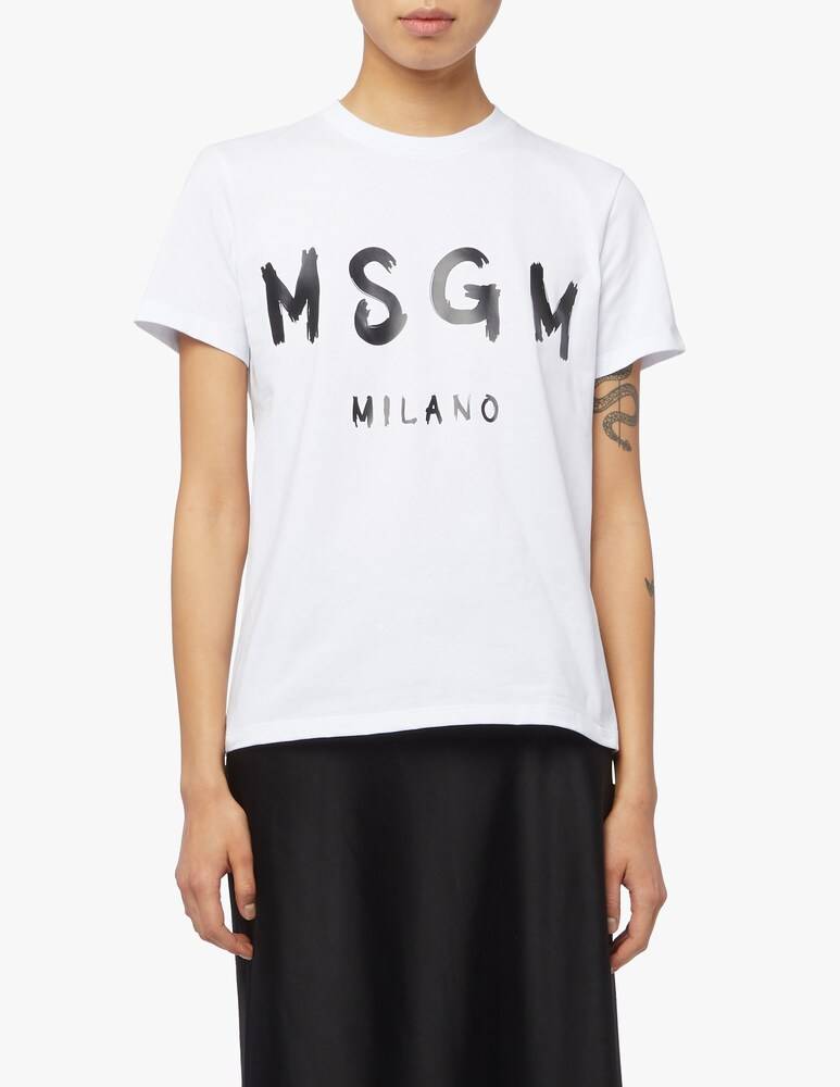 MSGM T-shirt in cotone con logo
