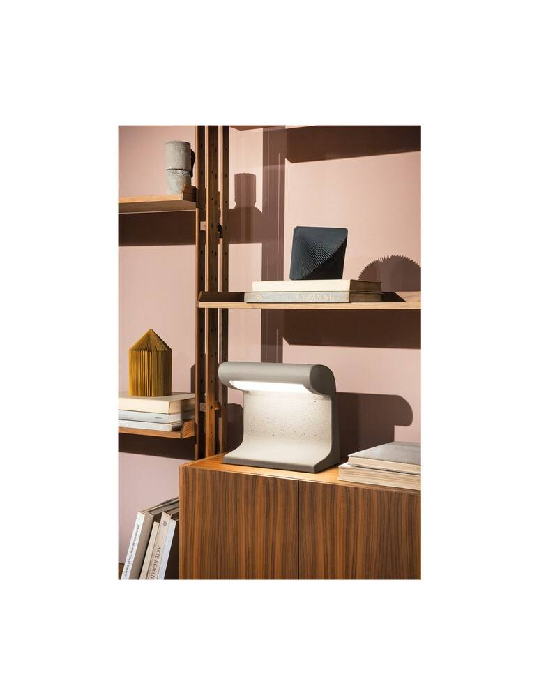 Nemo Borne Béton Petite Lampada Da Tavolo - Beige
