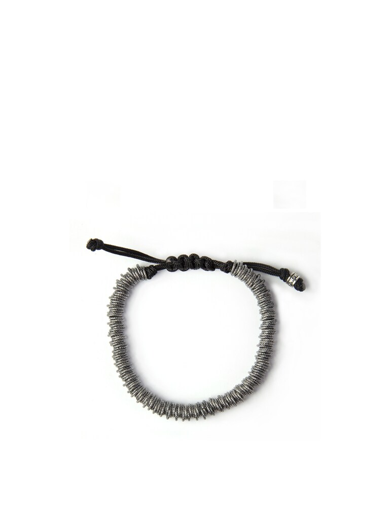 NOVE25 Bracciale Corda Magline Torchon - Argento