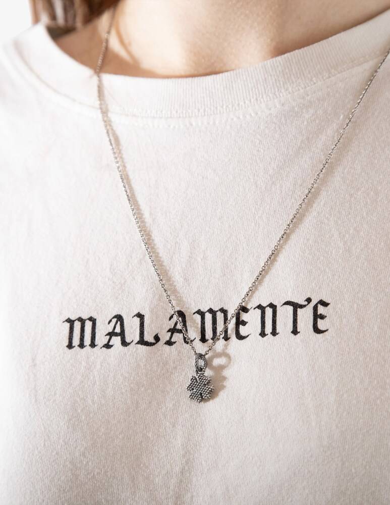 NOVE25 Charm Quadrifoglio Puntinato - Argento