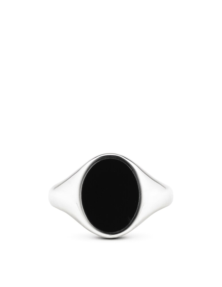 NOVE25 Chevalier ovale smalto nero - argento