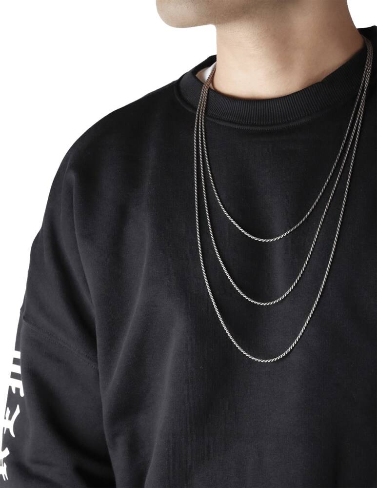 NOVE25 Collana Corda 040 - Argento 80cm