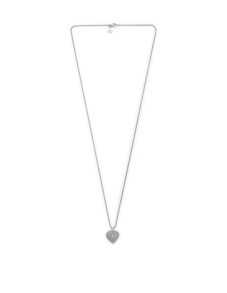 NOVE25 Collana pendente cuore pieno puntinato s150 l70 - argento