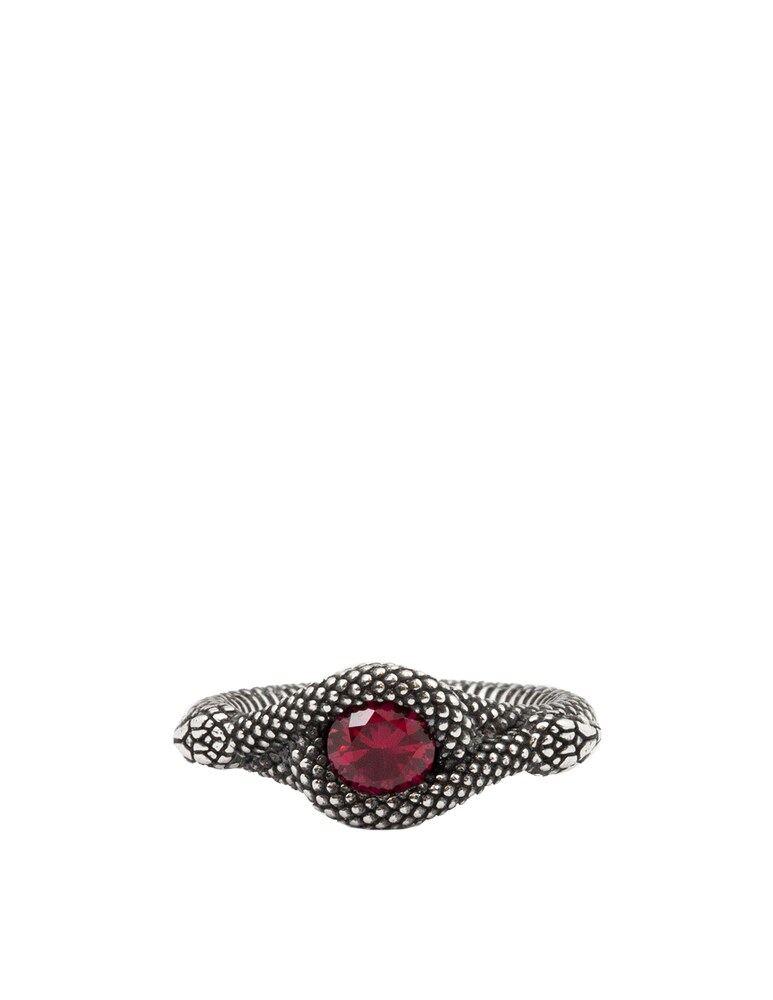 NOVE25 Fedina serpente solitario corindone - argento