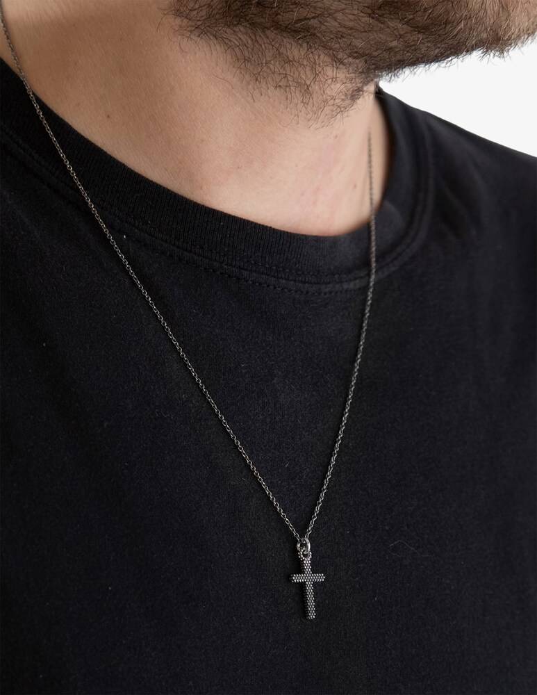 NOVE25 Pendente Croce Puntinata Piccola - Argento