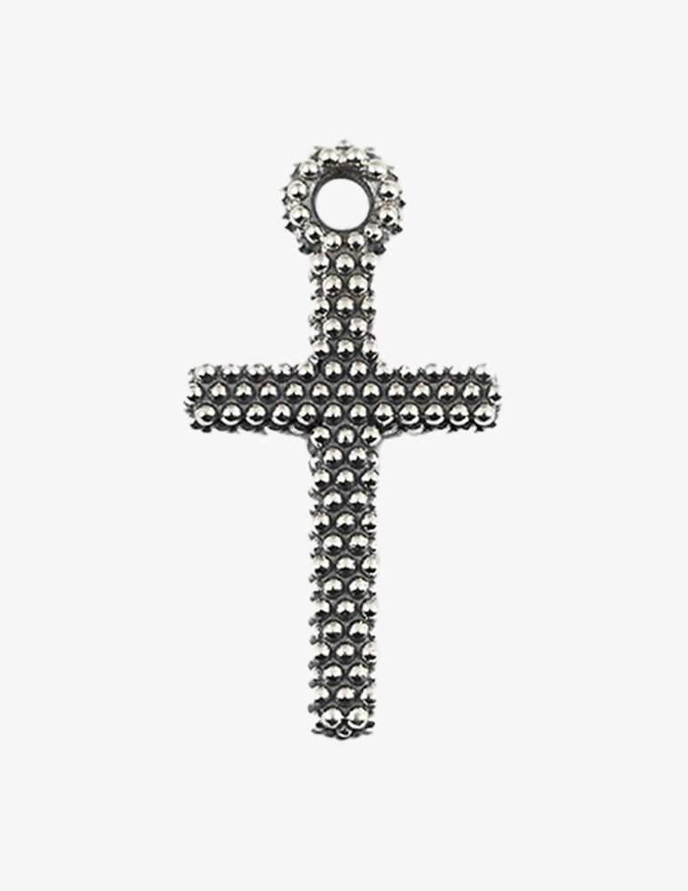 NOVE25 Pendente croce puntinata piccola - Argento