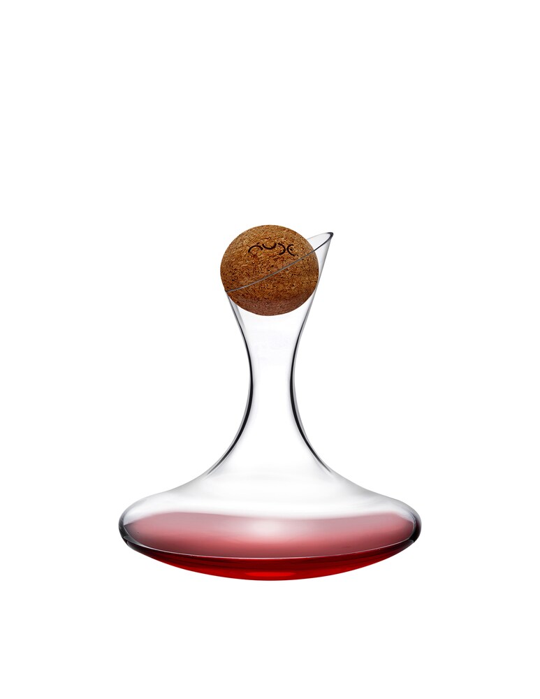 Nude Decanter Oxygen Con Tappo In Sughero - Trasparente