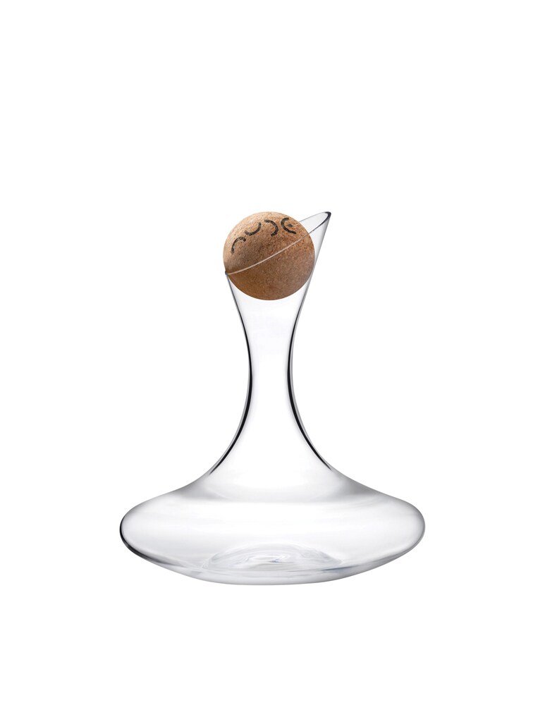 Nude Decanter Oxygen con tappo in sughero - Trasparente
