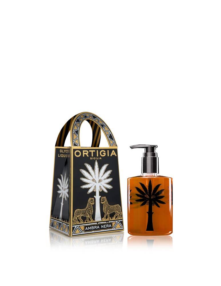 Ortigia Sapone Liquido Ambra Nera - Arancione