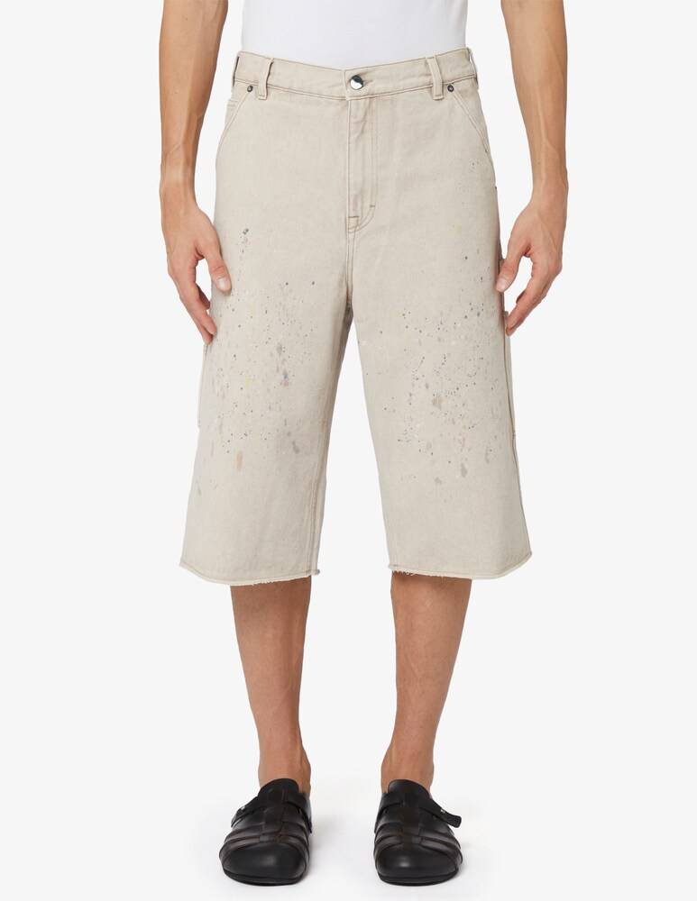 Our Legacy Bermuda denim capri cut splatter