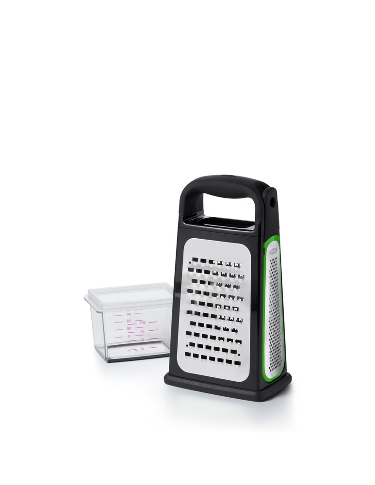 Oxo Good Grips Grattugia Verticale Quattro Lati Con Contenitore - Nero