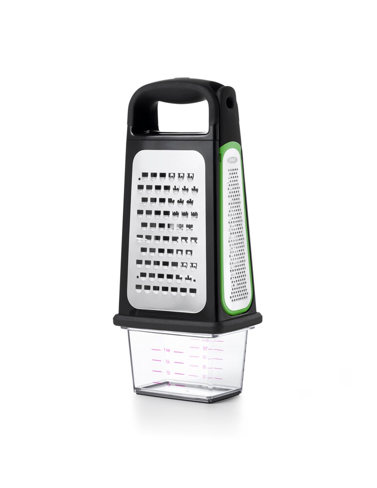 Oxo Good Grips Grattugia Verticale Quattro Lati Con Contenitore - Nero