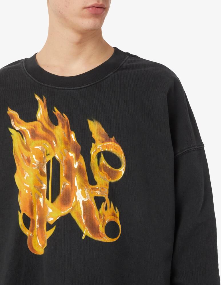 Palm Angels Maglia Girocollo Burning Monogram
