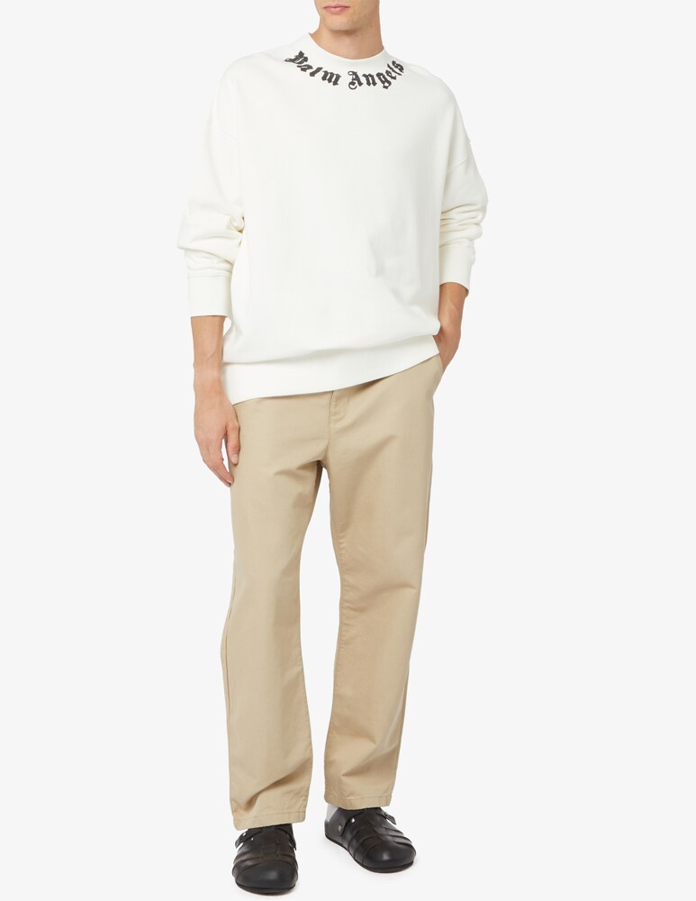 Palm Angels Pantalone Chino Con Scritta