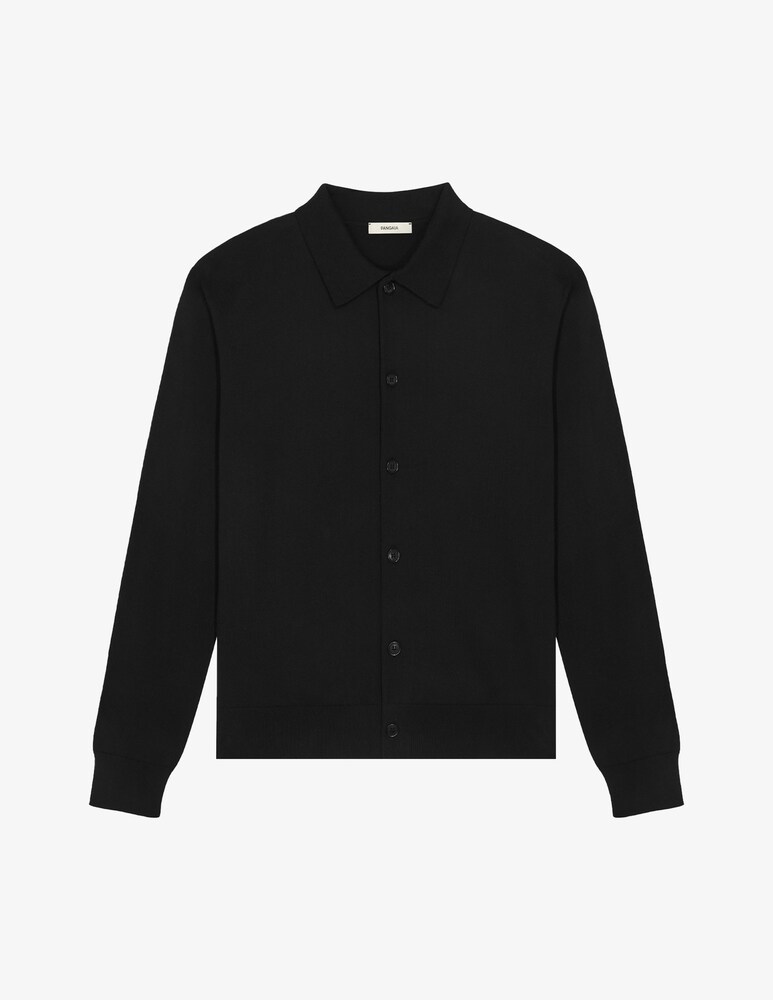 PANGAIA Camicia con colletto lavorato a maglia DNA