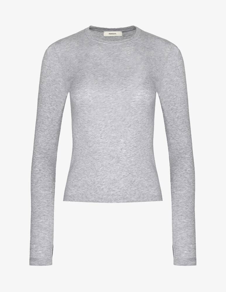 PANGAIA Top da donna a maniche lunghe elasticizzato in cotone 365