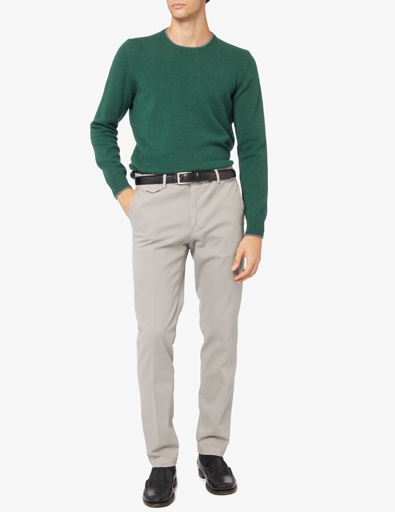 Paoloni Pantaloni Chino Tinto Capo Gabardina