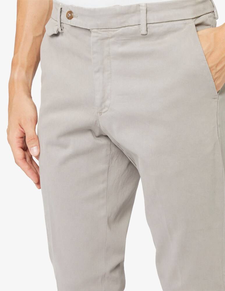 Paoloni Pantaloni Chino Tinto Capo Gabardina