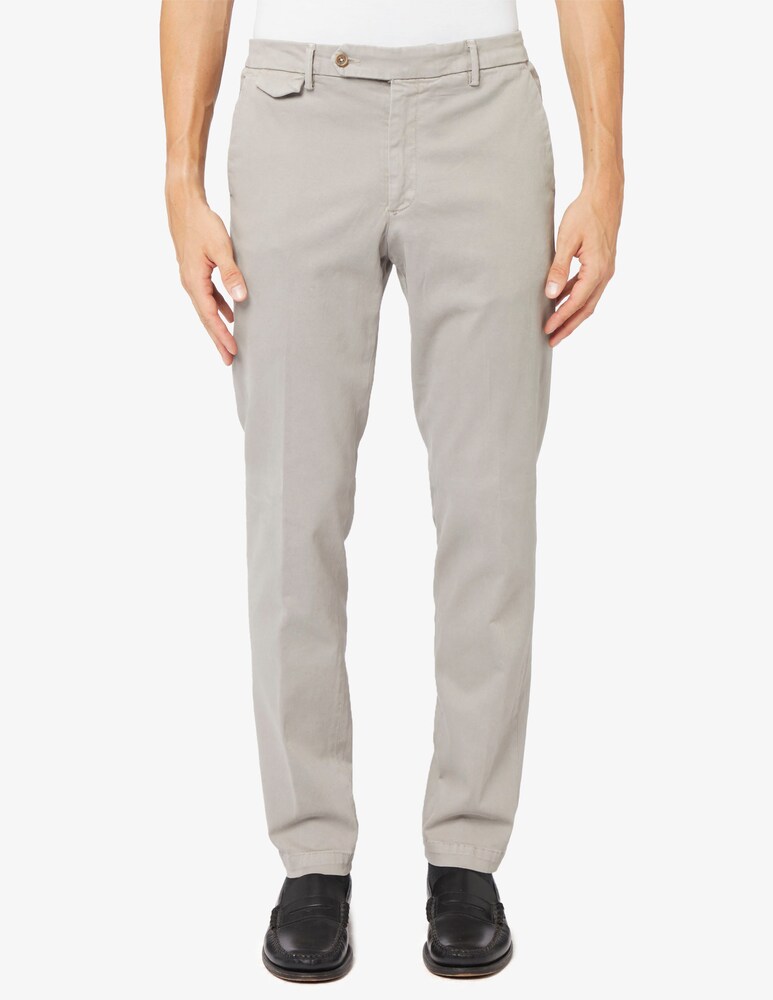 Paoloni Pantaloni chino tinto capo gabardina