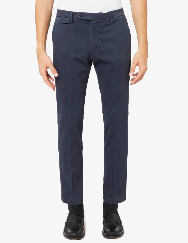 Paoloni Pantaloni chino tinto capo gabardina