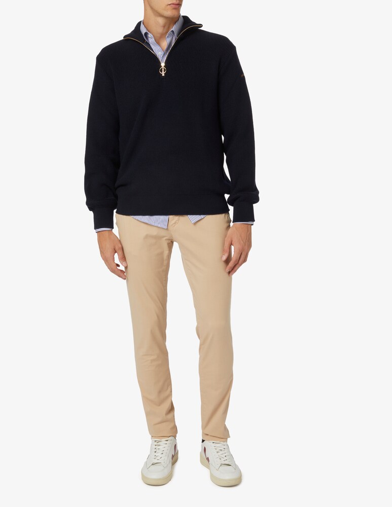 Paul & Shark Maglia Con Zip Con Moon Badge