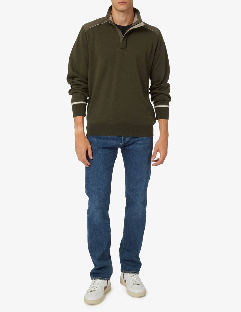 Paul & Shark Maglia Con Zip In Lana Con Dettagli In Typhoon