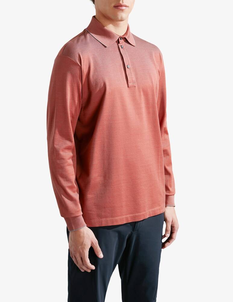 Paul & Shark Polo manica lunga pique con logo