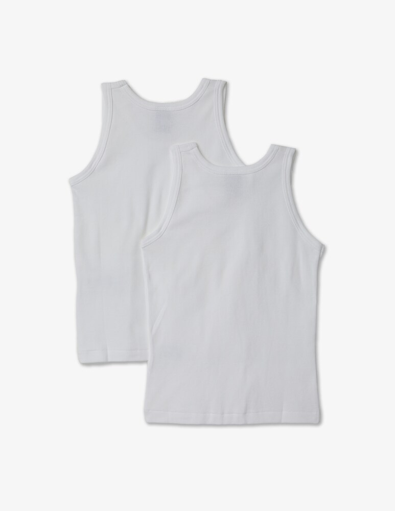Petit Bateau Confezione Di 2 Canotte - Bianco