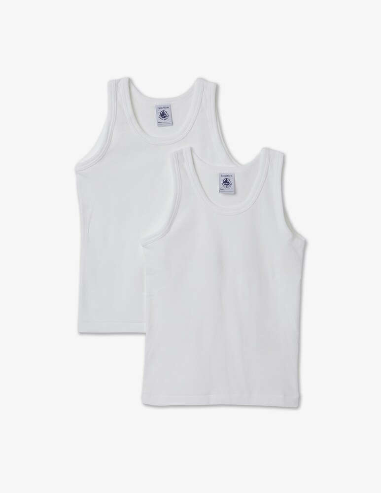 Petit Bateau Confezione di 2 canotte - Bianco