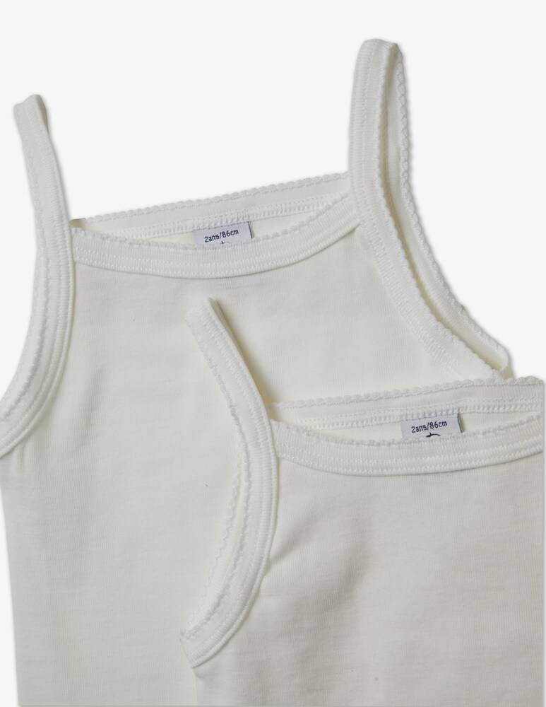 Petit Bateau Confezione Di 2 Canottiere - Bianco