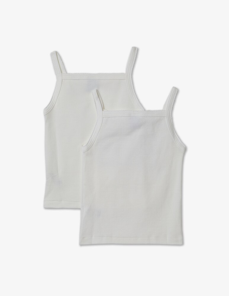 Petit Bateau Confezione Di 2 Canottiere - Bianco