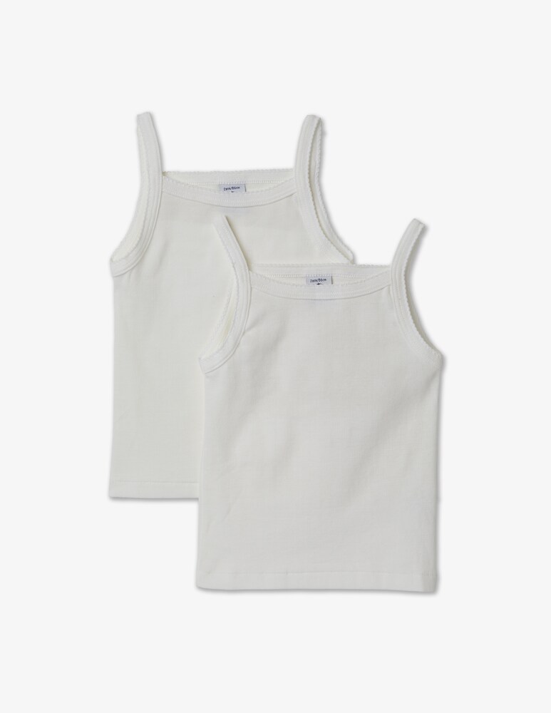 Petit Bateau Confezione di 2 canottiere - Bianco