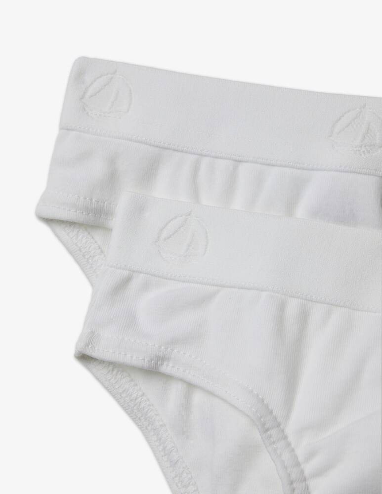 Petit Bateau Confezione Di 2 Slip - Bianco