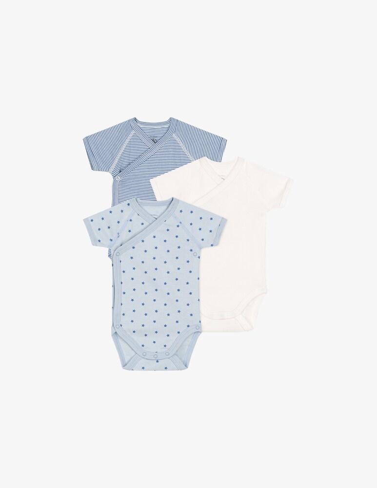 Petit Bateau Set di 3 body nascita