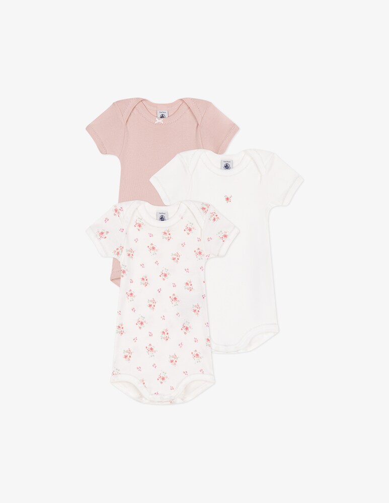 Petit Bateau Set di 3 body nascita