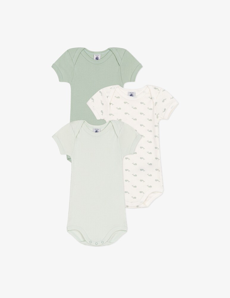 Petit Bateau Set di 3 body nascita