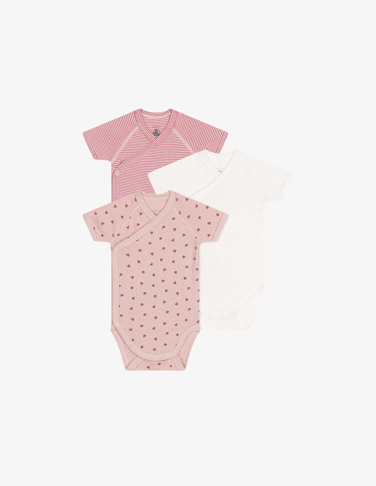 Petit Bateau Set di 3 body nascita