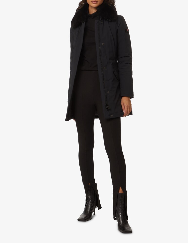 Peuterey Cappotto In Pelliccia Staccabile Sintetica Desmot KL - Nero