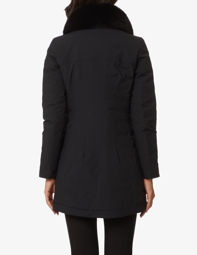 Peuterey Cappotto In Pelliccia Staccabile Sintetica Desmot KL - Nero