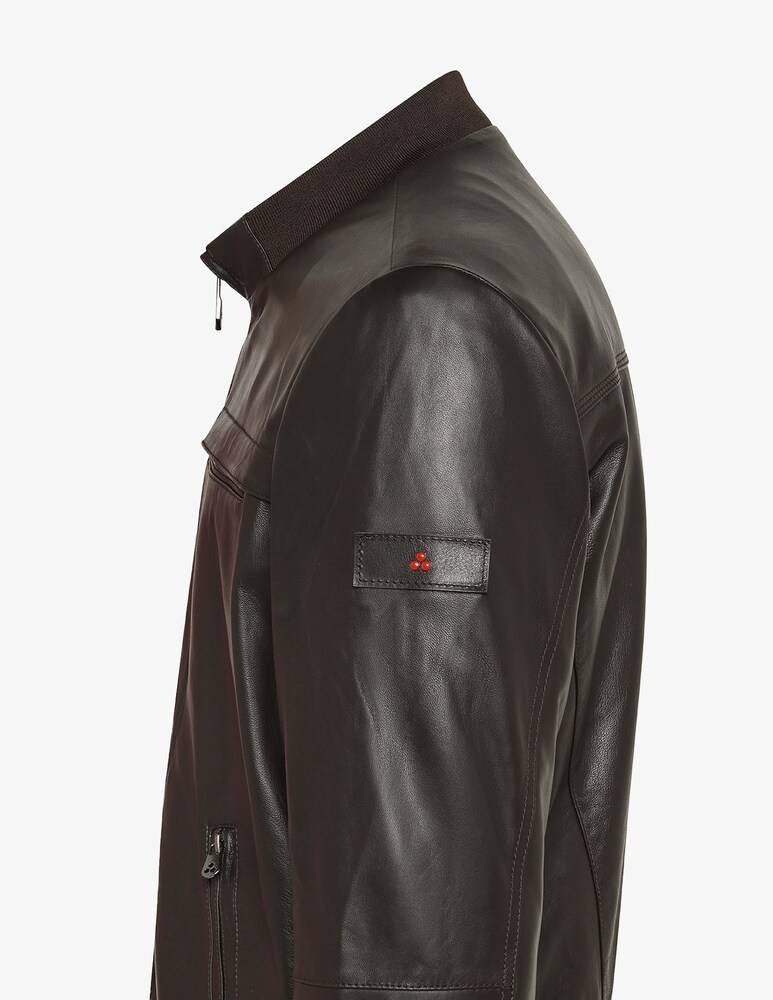 Peuterey Giacca Bomber In Pelle Sands