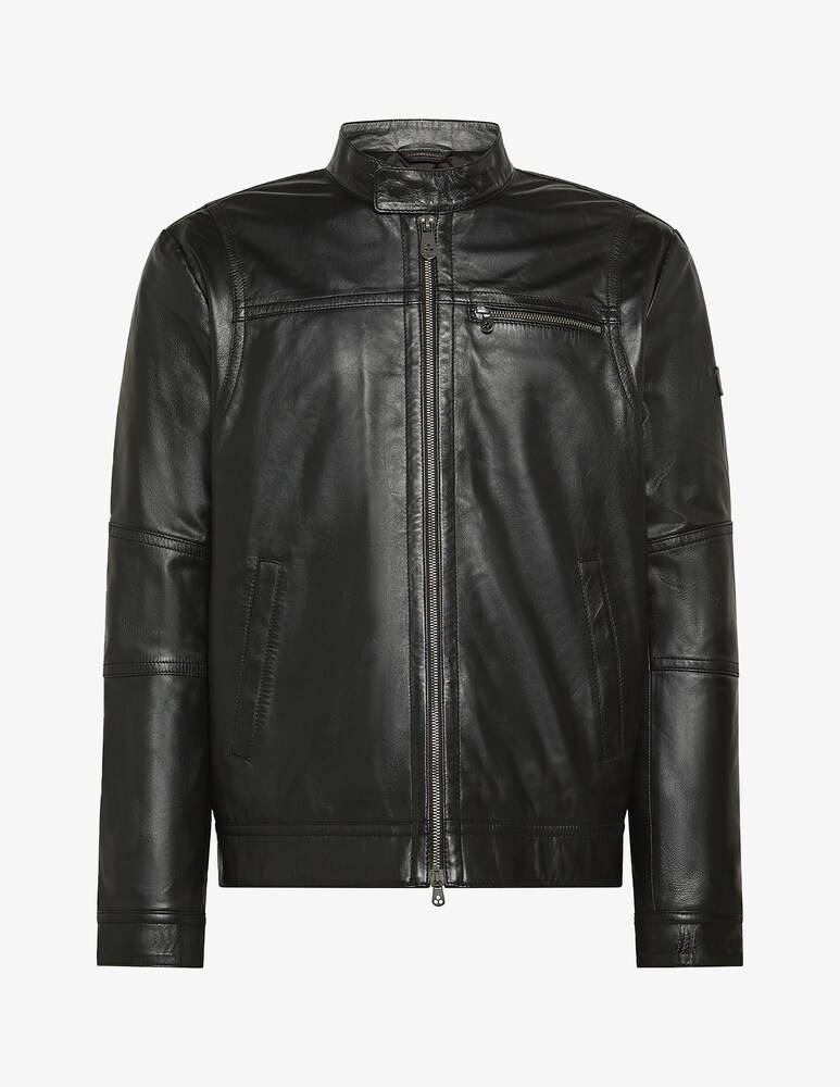 Peuterey Giacca bomber in pelle sands