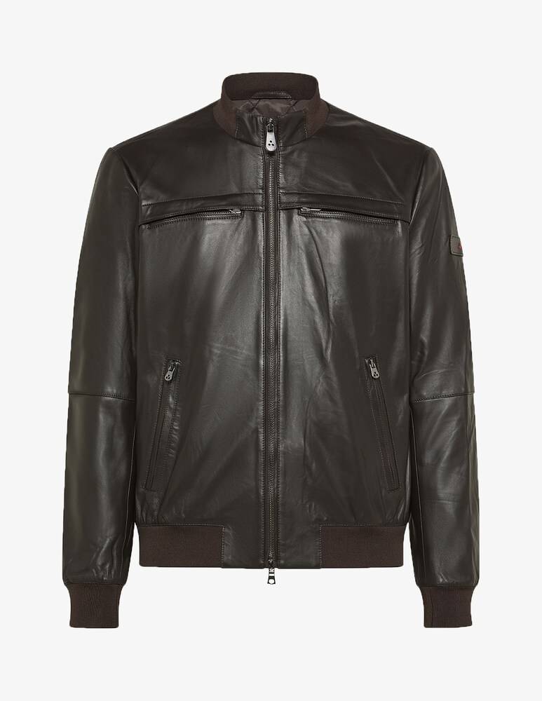 Peuterey Giacca bomber in pelle sands