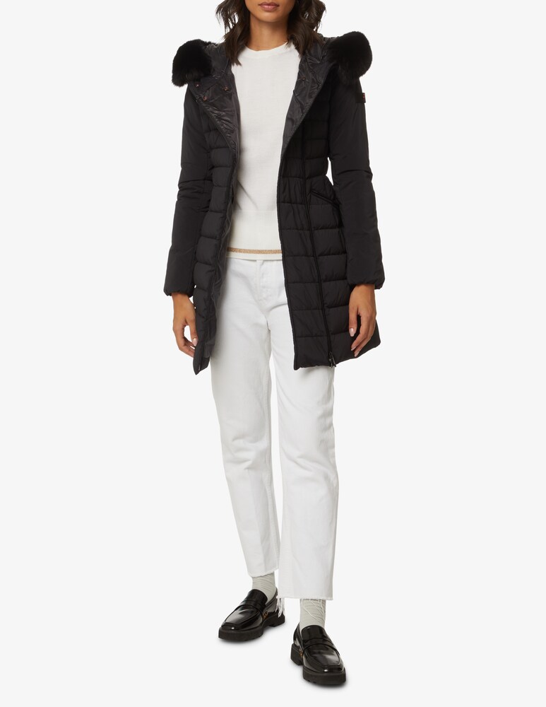 Peuterey Giacca Con Cappuccio In Eco Pelliccia Seriola 04 - Nero