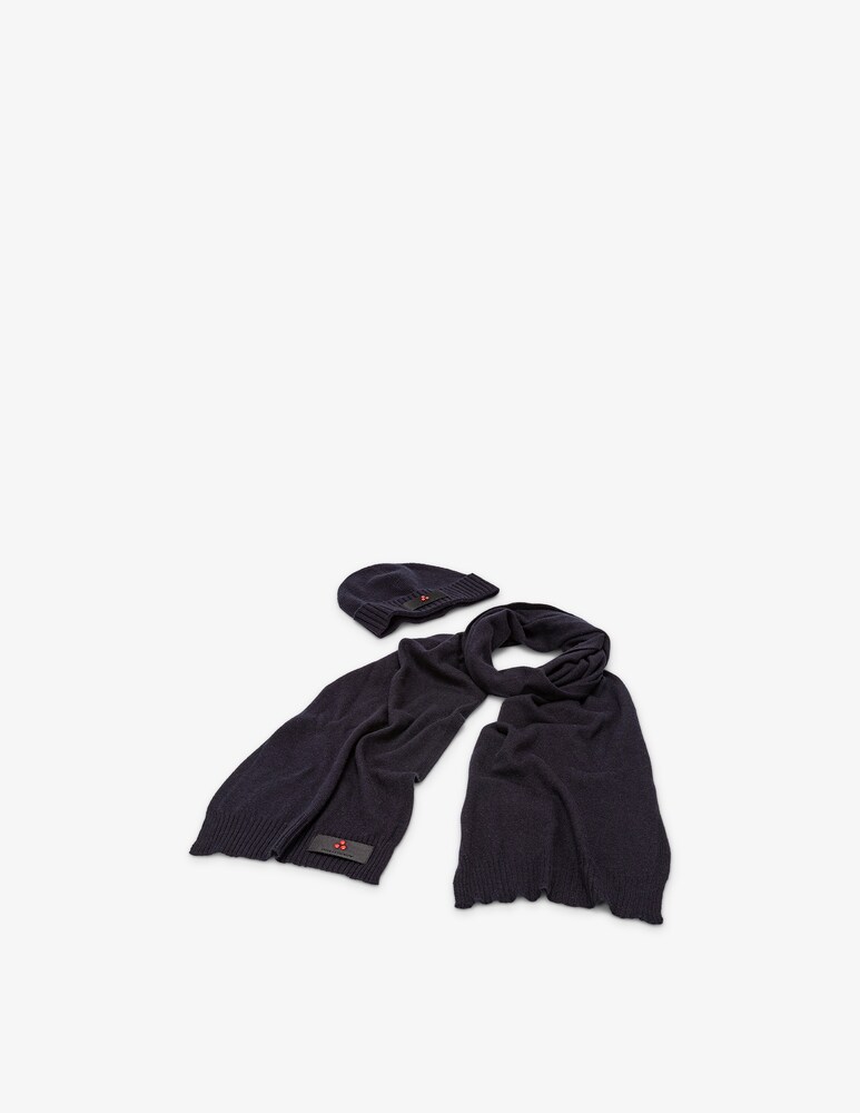 Peuterey Gift Box Beanie Silli E Sciarpa Adasic Liscia