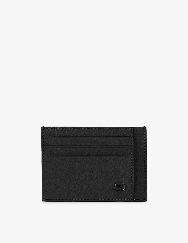Piquadro Black Square Porta carte di credito in pelle